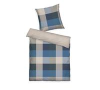 Herding Linge de lit en Flanelle Tom Tailor, 70x90 cm + 140x200 cm, 100% Coton/Flanelle, avec Motif réversible et Fermeture éclair colorée, Bold Mosaic Bleu, Vert (Navy & Forest)
