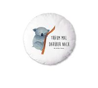 Herding Mr. & Mrs. Panda Coussin Décoratif, Polyester, Blanc, Ø 40 cm