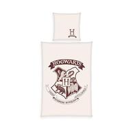 Herding Parure de Lit Harry Potter, Taie d'Oreiller 80 x 80 cm motif réversible, Housse de Couette 135 x 200 cm, avec Fermeture à Boutons, 100% Coton