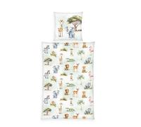 Herding Parure de Lit Safari, Young Collection, Taie d'Oreiller env. 80 x 80 cm, Housse de Couette env. 135 x 200 cm, Avec Fermeture éclair de qualité, 100% Coton/renforcé