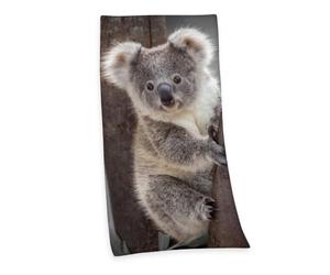 Herding Serviette de bain en velours avec koala 75 x 150 cm