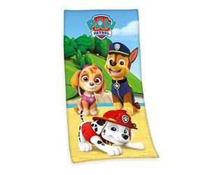 Herding Serviette de bain la Pat' Patrouille, 150 x 75 cm, Coton, Multicolore