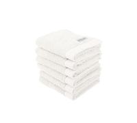 Herding Tom Tailor Essuie-Mains, Lot de 6, 30 x 50 cm, 100% Coton/éponge, avec Attache et étiquette avec Logo, Color Bath Towel Blanc (Crisp White)