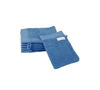 Herding Tom Tailor Gant de Toilette, Lot de 6, 16 x 21 cm, 100% Coton/éponge, avec Attache et étiquette avec Logo, Color Bath Towel Bleu (Cool Blue)