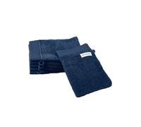 Herding Tom Tailor Gant de Toilette, Lot de 6, 16 x 21 cm, 100% Coton/éponge, avec Attache et étiquette avec Logo, Color Bath Towel Bleu (Dark Navy)