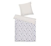 Herding Tom Tailor Housse de Couette, 80x80 + 135x200 cm, 100% Coton/renforcé, Motif Réversible et Fermeture Eclair Colorée, Fresh Flowers Violet, Blanc (Soft Lilac & Off White)