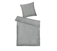 Herding Tom Tailor Linge de lit Melange, 80x80 cm + 135x200 cm, 40% Coton/ 25% Viscose/ 35% Polyester, avec Ourlet surélevé et Fermeture éclair de Marque, Tissu Melange Grey (Soft Grey)