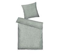 Herding Tom Tailor Linge de lit mélangé, 80x80 cm + 135x200 cm, 40% Coton / 25% Viscose / 35% Polyester, avec Ourlet surélevé et Fermeture éclair de Marque, Fabric Melange Green (Soft Forest)