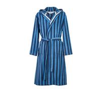 Herding Tom Tailor Peignoir de Bain pour Femmes et Hommes, Taille L, 100% Cotton/Tissu éponge, avec Capuche, Classic Bathrobe Medium Stripes Bleu (Dark Navy & Cool Blue)