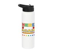 Here We Go Again I Mean Welcome Back to School Teacher Funny Stainless Steel Insulated Water Bottle