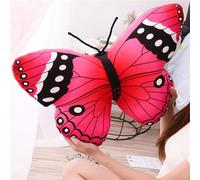 Herfair Coussin Papillon Réeliste en Peluche, Peluche Moelleux Oreiller Animal, Jouet Cadeau Rempli pour Enfants et Adultes (Rose, 40 x 30 cm)
