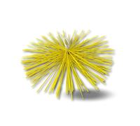 Hérisson rond synthétique Ø 350mm Embout acier fileté M12*1 75mm Ramonage conduit gainé Cheminée chaudière poele 4ESS35