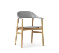 Herit Chaise de Table à Manger M. Accoudoir Chêne/Gris