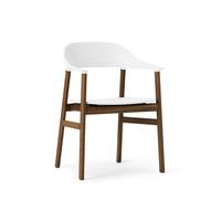 Herit Chaise de Table à Manger M. Accoudoirs Chêne fumé/Blanc