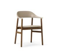 Herit Chaise de Table à Manger M. Accoudoirs Rembourré Chêne Fumé/Sable
