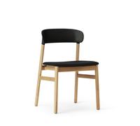 Herit Chaise de Table à Manger Rembourré Chêne/Noir