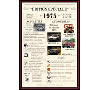 Héritage & Collections Carte rétro Édition spéciale - Carte double en papier avec enveloppe - Intérieur vierge - 17 x 11,5 cm (Année 1975)