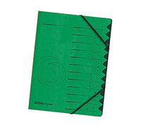 Trieur easyorga, A4, carton, 12 compartiments, vert