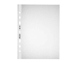Herlitz 10468585 Pack de 100 pochettes en plastique A5 Standard grainées 0,055 mm (Transparent) (Import Allemagne)
