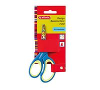 herlitz 10897163 Ciseaux de bricolage design pour gauchers, ronds, couleurs assorties (pas de choix de couleur possible), 1 pièce