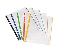 Herlitz 10914414 Pack de 50 pochettes transparentes A4 avec bord de couleur 0,07 mm (Import Allemagne)