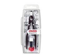 Herlitz 11122322 Compas à réglage rapide my.pen avec mines de rechange et possibilité d'affiner la mine, Noir