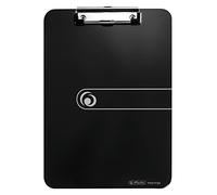 herlitz 11205663 Porte-Bloc A4 en PP avec mécanisme de serrage/œillet de suspension Noir