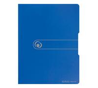 Herlitz 11207347 Porte-vue A4, 20 pochettes, étiquette de dos opaque bleu Opak Blau