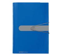 Herlitz 11208402 Trieur à soufflet Format A4 12 onglets Bleu (Import Allemagne)
