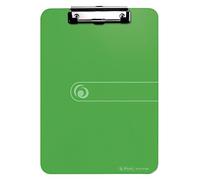 Herlitz 11226610 Porte-Bloc A4 en PP avec mécanisme de serrage/œillet de suspension Vert pomme