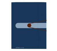 Herlitz 11282548 Pack de 3 chemises en plastique souple de propylène recyclé pour documents A4 (Bleu foncé/bleu ciel)