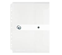 Herlitz 11292935 Lot de 6 pochettes porte-documents A4 en plastique avec bouton pression (Transparent)