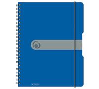 Herlitz 11293065 Lot de 2 cahiers à spirales de 80 feuilles de papier sans bois Bleu Format A4