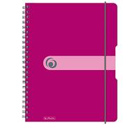 Herlitz 11293081 Lot de 2 cahiers à spirale A4 de papier sans bois 80 feuilles Framboise