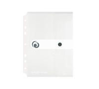 Herlitz 11293818 Lot De 6 Pochettes Porte-Documents A5 En Plastique Avec Bouton Pression (Transparent)