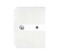 Herlitz 11293818 Lot de 6 pochettes porte-documents A5 en plastique avec bouton pression (Transparent)