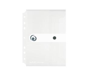 Herlitz 11293818 Lot de 6 pochettes porte-documents A5 en plastique avec bouton pression (Transparent)