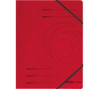 Herlitz 5 x Chemise à élastiques easyorga A4 Carton Colorspan Rouge