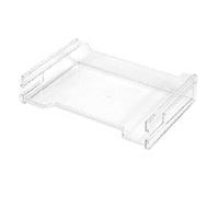 Herlitz 1610393 Corbeille à courrier à l'italienne transparente et superposable A4 transparent