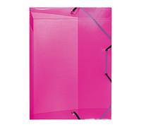 Herlitz 1948686 Boîte de classement A4 dos de 4 cm, PP, translucide bleu rücken 4 cm framboise