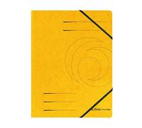 Herlitz 5 x Chemise à élastiques easyorga, A4, carton Colorspan, jaune