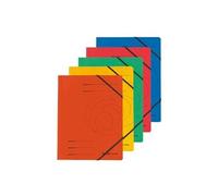 Herlitz - 5 x chemise asyorga, a4, carton colorspan, marron avec 2 élastiques 11159662