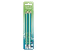 Herlitz 50033638 GREENline Lot de 4 crayons HB sur carte blister