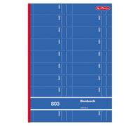 Herlitz 892612 Ticket 803 A4 livre rose bleu jaune vert ou rouge 2 x 50 pages 1000 tickets couleur assorties