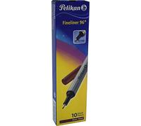 Herlitz 943175 Pelikan Fineliner 96 Lot de 10 dans boîte Marron