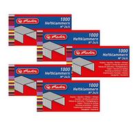herlitz Agrafes galvanisées n° 24/6 8760522 Lot de 2 x 1000 pièces, 4 cartes blister