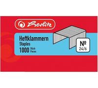 Herlitz Agrafes No. 10, 2 X 1000 Pièces Sur Carte, Galvanisé No. 24/6 (Lot de 5)