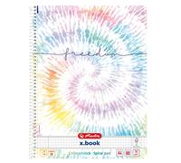 herlitz Batic Freedom Cahier à spirales A4 80 feuilles quadrillées (28 lignes)
