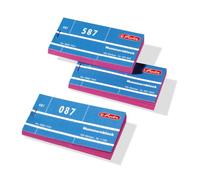 Herlitz Blocs numérotés 1-1000, 105 x 50 mm (20 × 100 déchirures, rose)