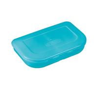 Herlitz Boîte à déjeuner Turquoise avec 2 Compartiments - Boîte à déjeuner en Plastique pour Enfants, Passe au Lave-Vaisselle et sans BPA - Compatible avec Les cartables Herlitz